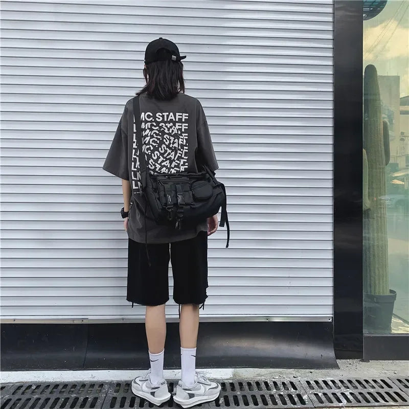 Large Capacity Messenger Bag — Versatile Nylon Crossbody Shoulder Bag