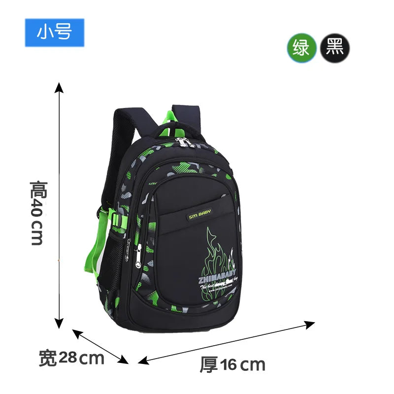 SOATIM Kids School Backpack — Large Waterproof Book Bag for Boys