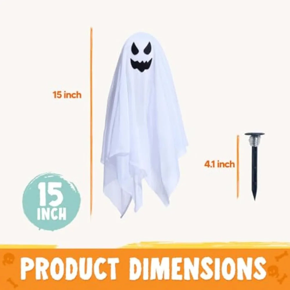 Joyfy Glowing Ghost Garden Stakes — Spooky Halloween Outdoor Decor