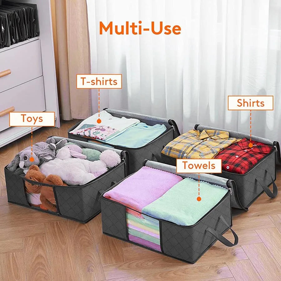 Foldable Clothes Storage Bag — Large Capacity Organizer for Bedding