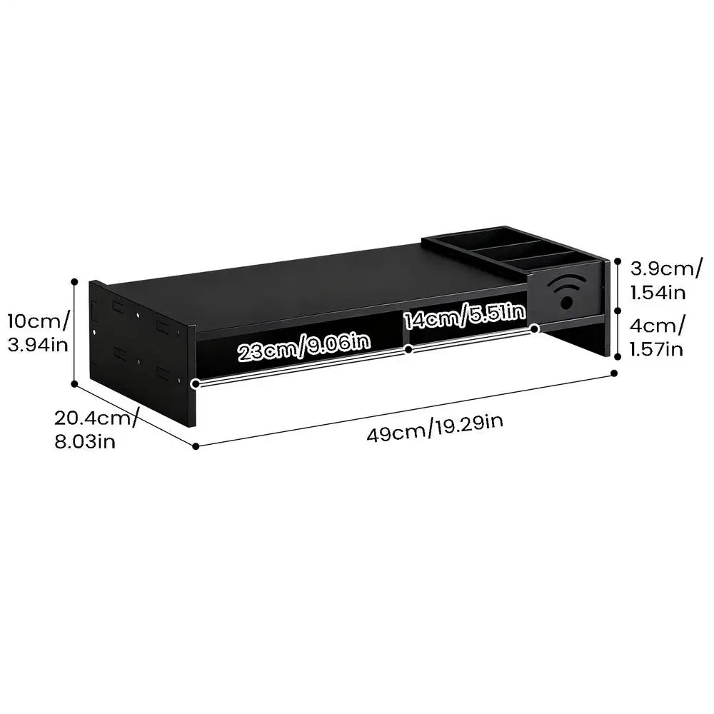 Two-Tier Desktop Monitor Stand — Ergonomic Riser & Desk Organizer