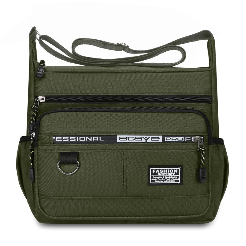 Men's Messenger Bag — Waterproof Oxford Crossbody Sling Pack