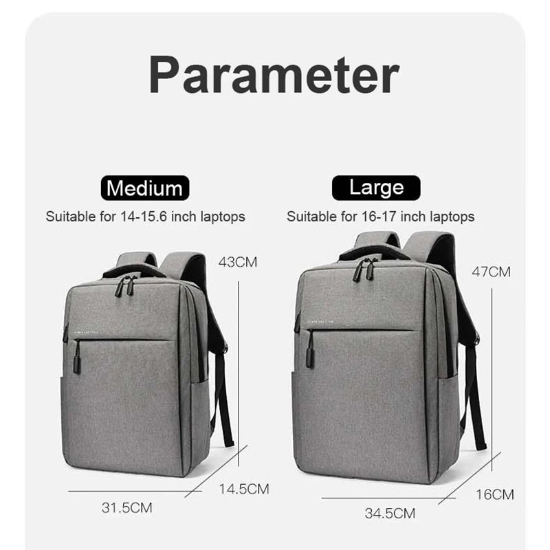 Cingrow Large Capacity Laptop Backpack — Waterproof Travel Bag with Multi-Pockets