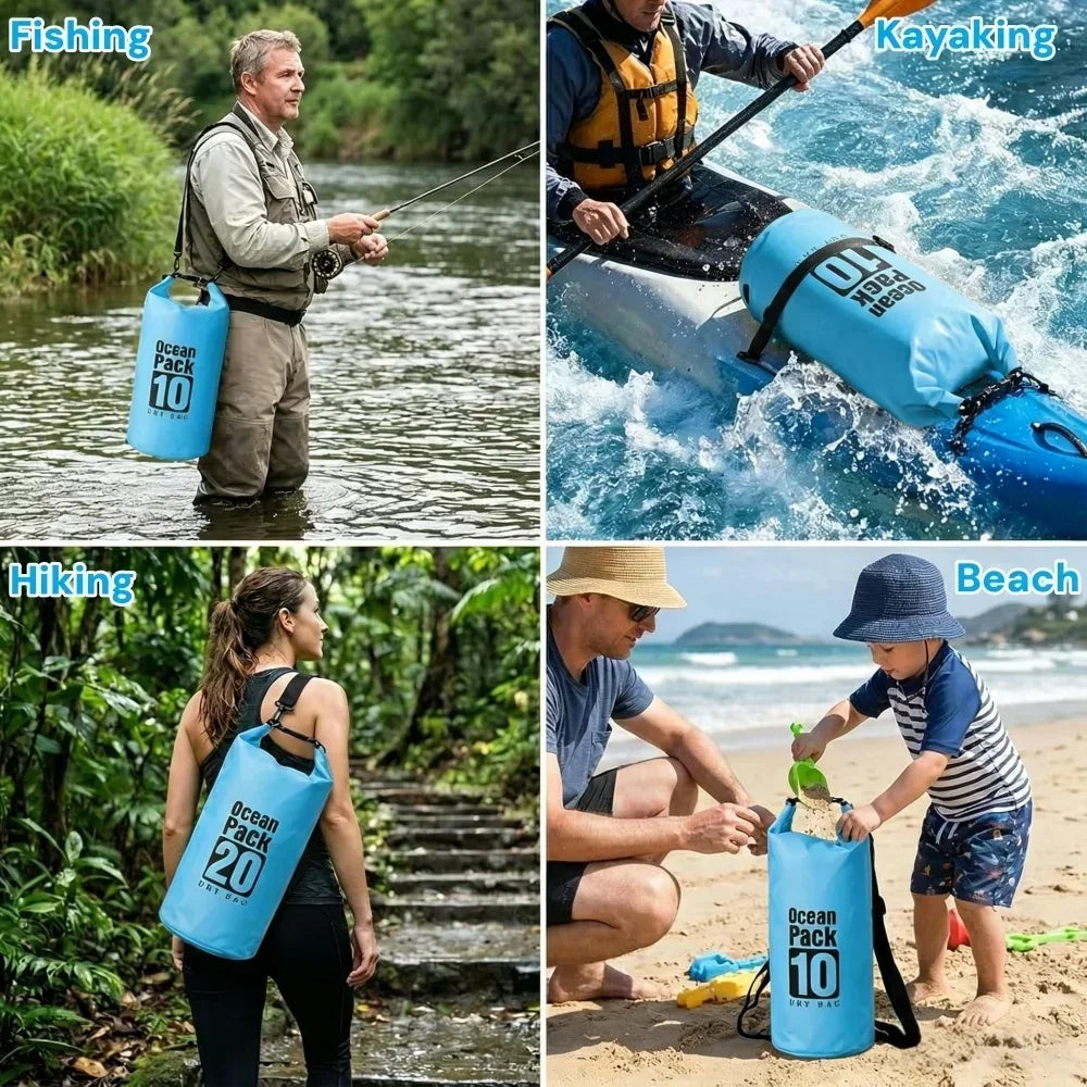 Waterproof Roll Top Dry Bag — Floating Storage for Kayaking and Camping