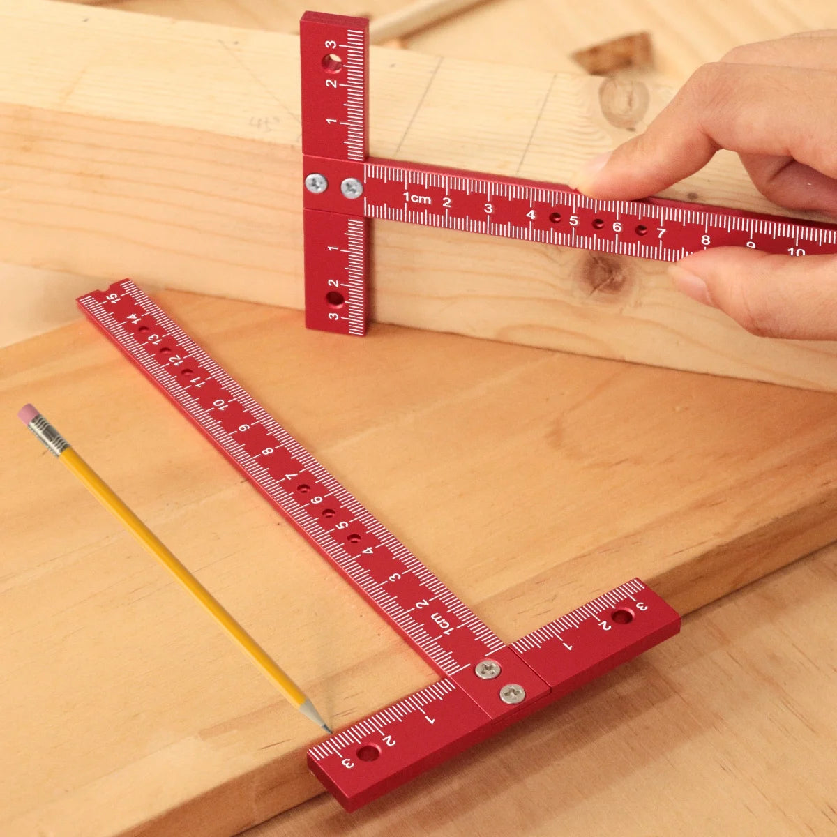 FNICEL Aluminum Alloy T-Square Ruler — Precision Drafting & Carpentry Tool