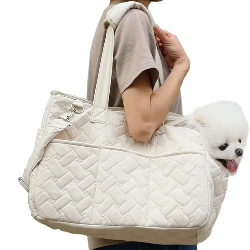 JUSENDA Pet Carrier Bag — Portable Breathable Travel Bag for Small Dogs and Cats