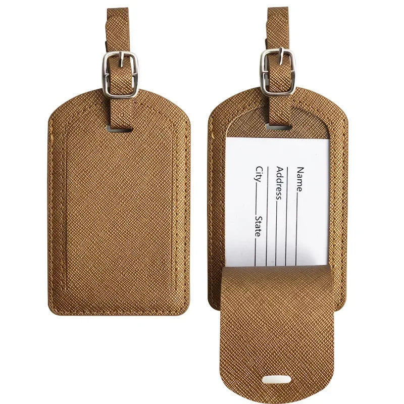 eTya Leather Luggage Tag — Durable Suitcase ID Label for Travel