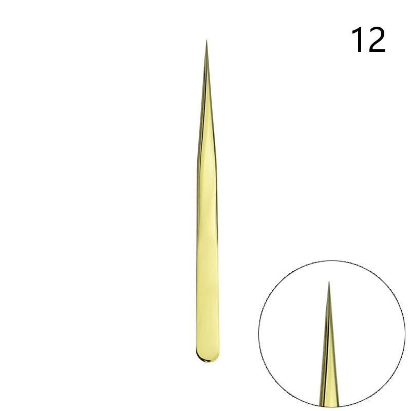 JCSYFAC Lash Extension Tweezers — High Precision Stainless Steel Beauty Tool