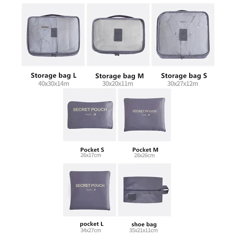 Totidy Travel Packing Cube Set — Luggage Organizer for Clothes and Shoes