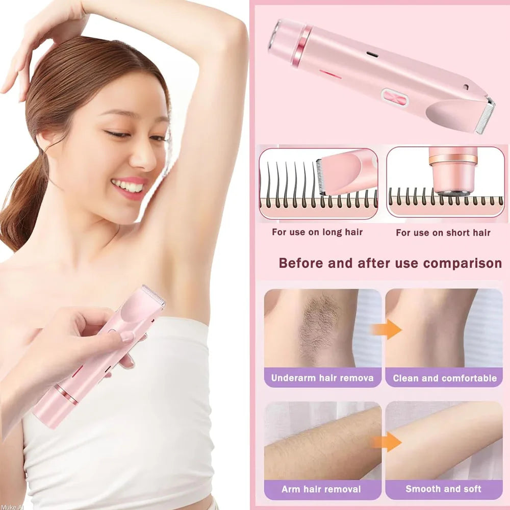 WITZIO 2-in-1 Electric Epilator — Portable Facial and Body Hair Trimmer