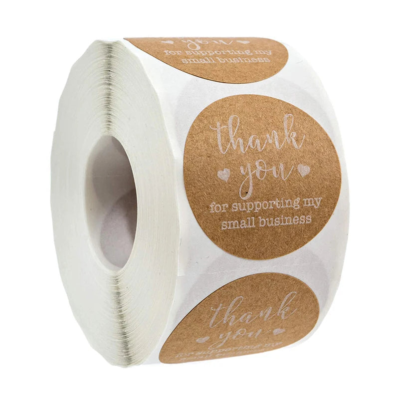 Kraft Gracias Thank You Stickers — Decorative Spanish Labels for Crafts