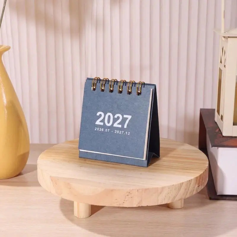Mini Desktop Calendar — Portable Daily Planner for Office and Home