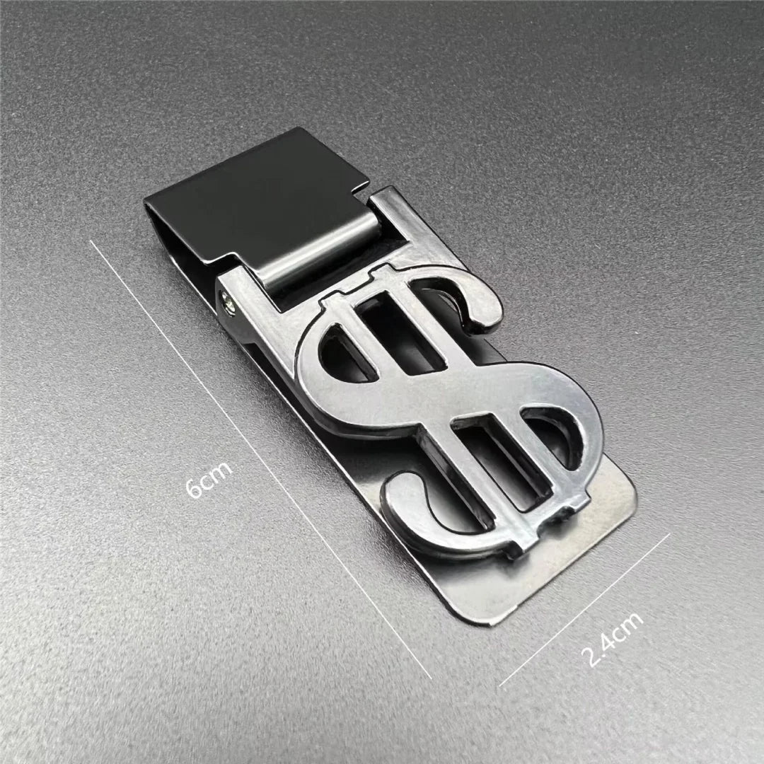 QOONG Custom Engraved Money Clip — Stainless Steel Cash Holder for Men