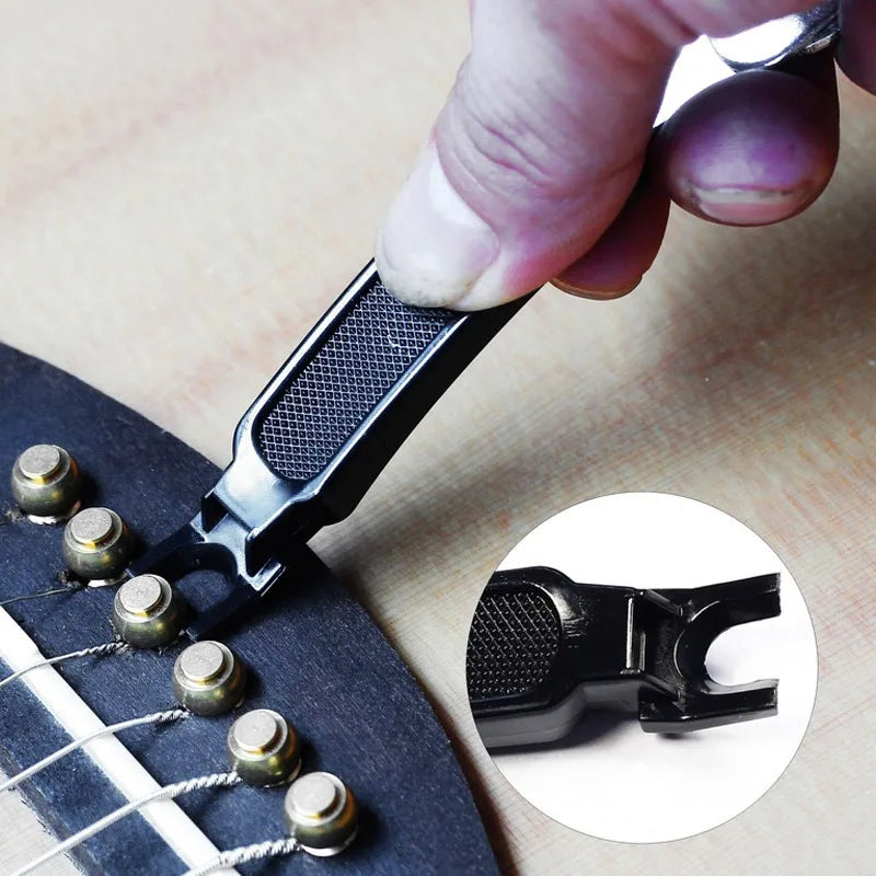 3-in-1 Guitar String Winder — String Cutter and Pin Puller Tool