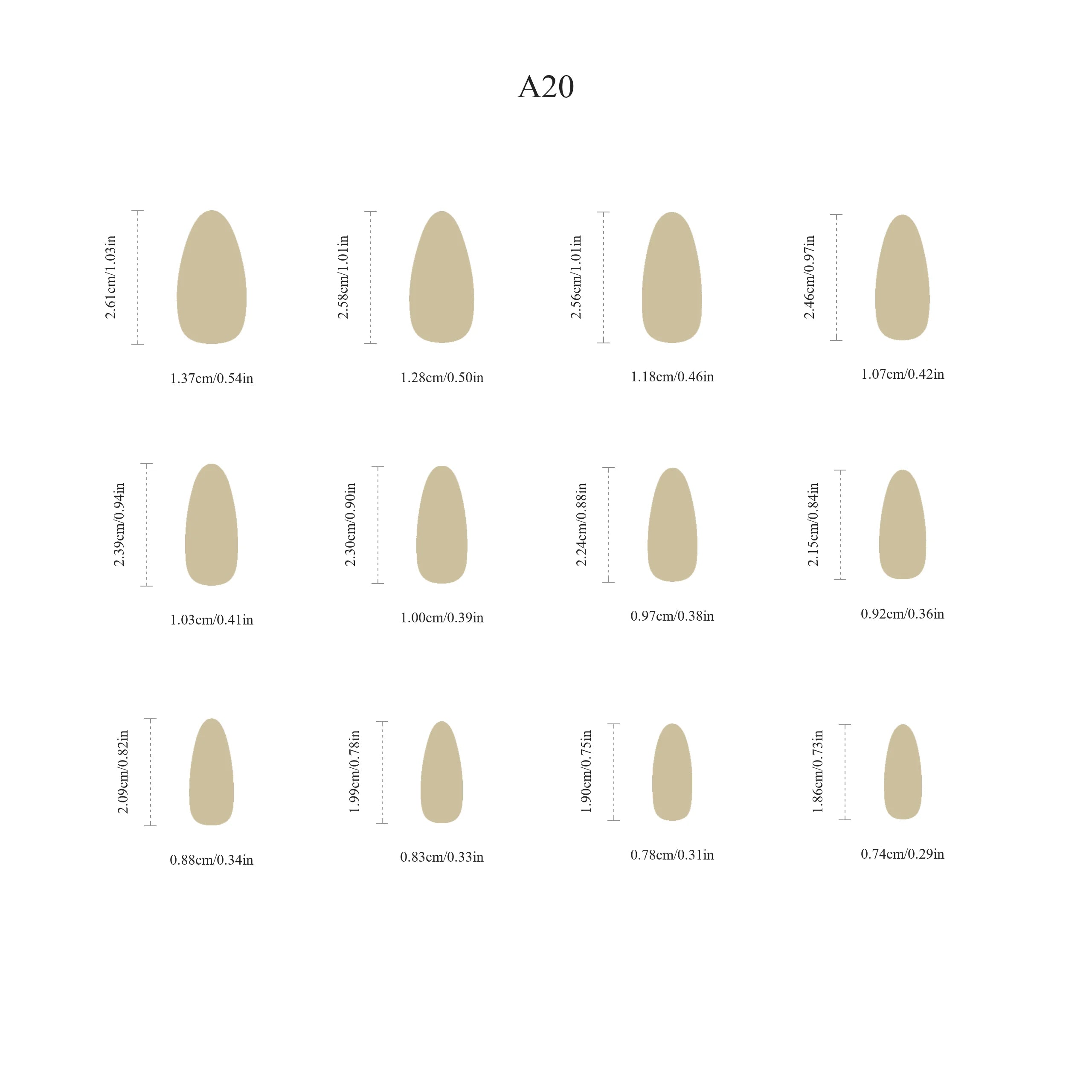 Almond French Tip Press On Nails — Elegant Nude and White Glossy Set