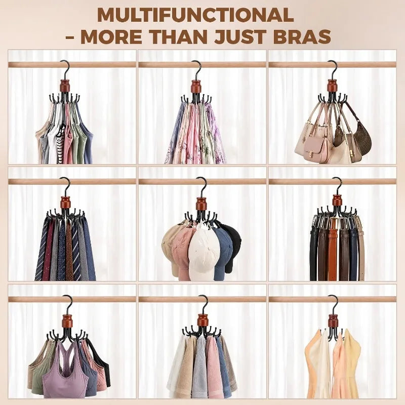 Wooden Bra and Tank Top Hanger — Space Saving Closet Organizer