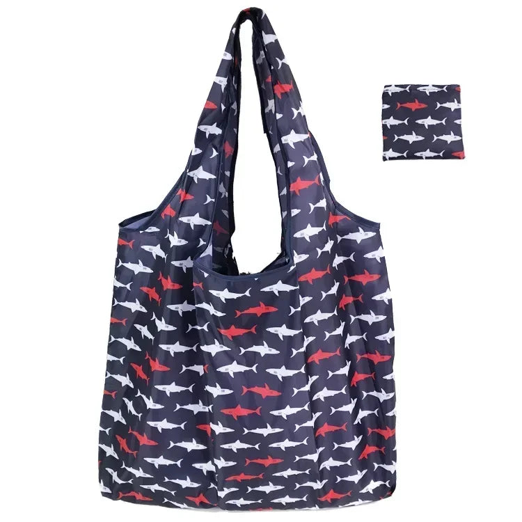 eTya Reusable Floral Shopping Bag — Foldable Large Capacity Tote