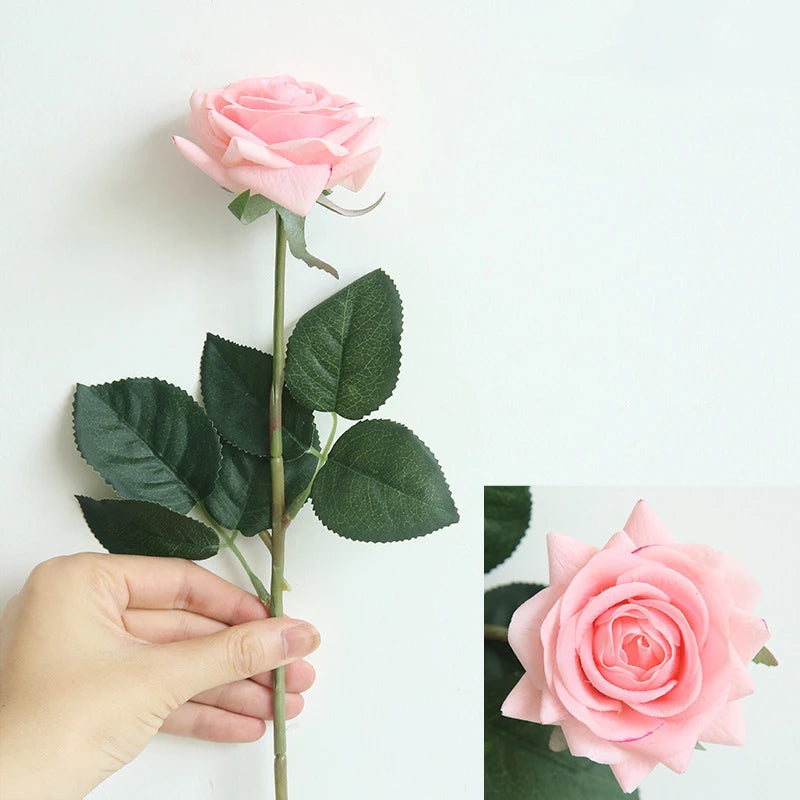 Artificial Latex Rose Flowers — Real Touch Floral Decor for Weddings