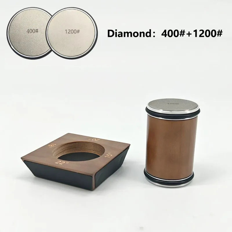 RSCHEF Rolling Knife Sharpener & Magnetic Holder — Diamond Stone Kit