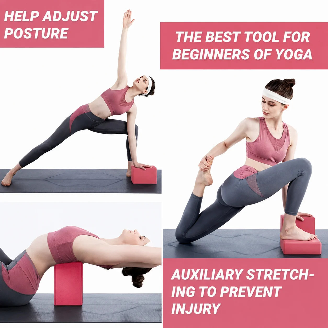 High-Density Foam Yoga Block — Support Cushion for Pilates and Stretching