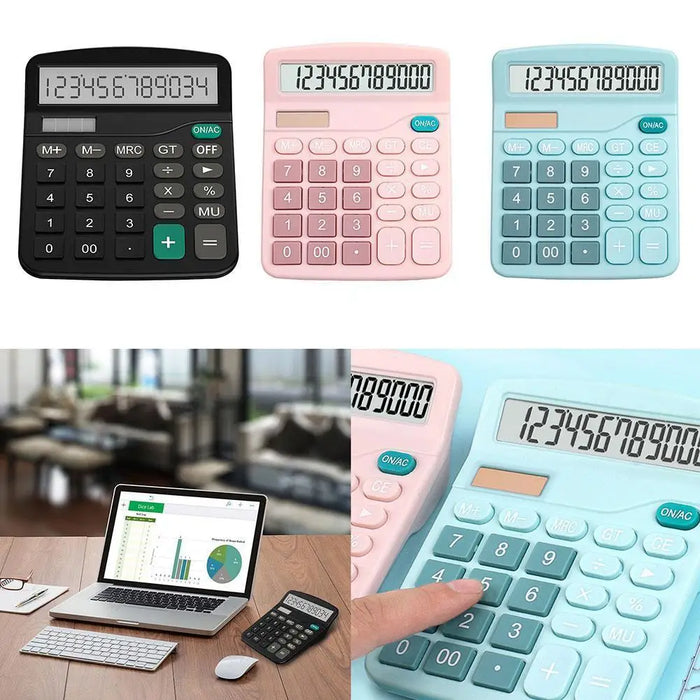 12-Digit Dual Power Calculator — Solar and Battery Office Tool
