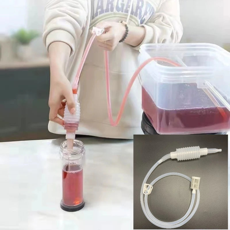 Home Brewing Siphon Hose — Food Grade Wine Making Tool, Red