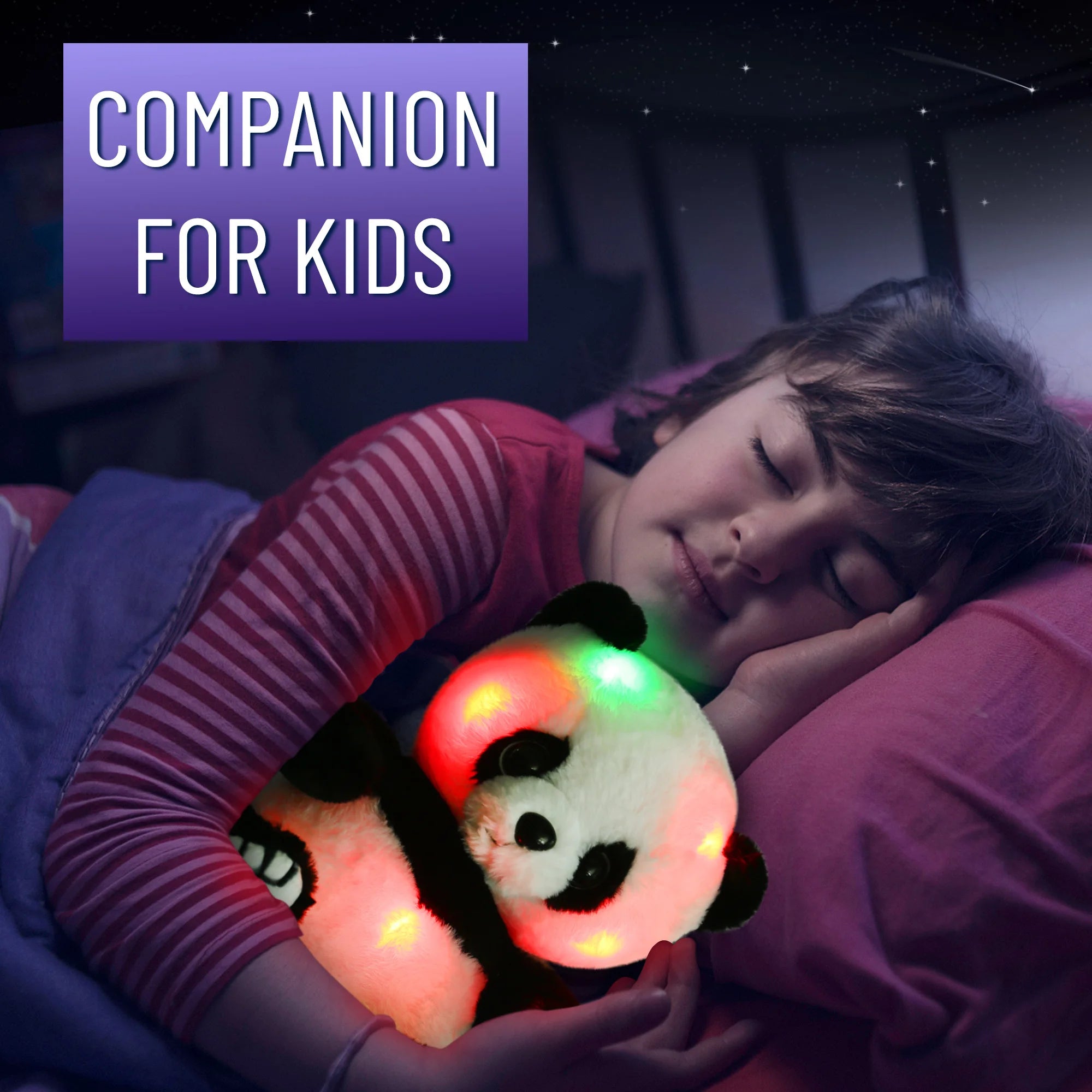 Light Up Panda Plush Toy — Kawaii Stuffed Animal with LED Light