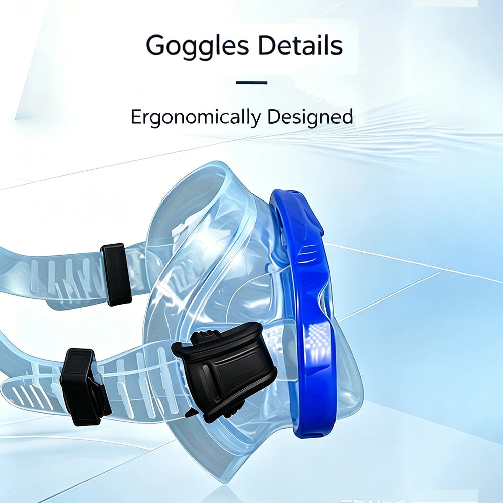Snorkel Mask Swimming Goggles — Wide View Scuba Diving Gear