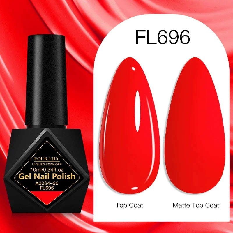 Four Lily Gel Nail Polish — Long Lasting Semi-Permanent Manicure Set