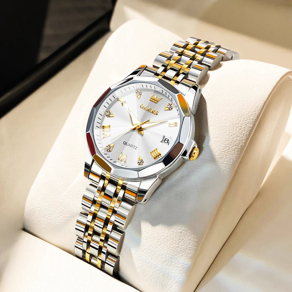 OLEVS 9931 Elegant Women's Watch — Luxury Stainless Steel Quartz Timepiece