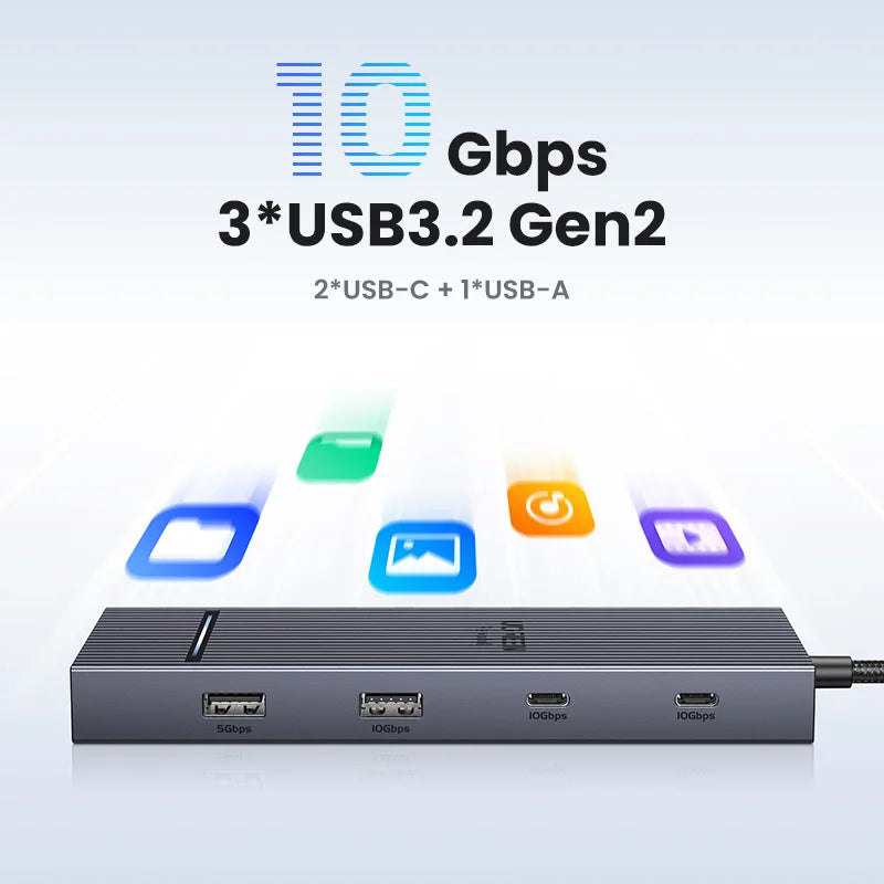 UGREEN USB C Hub Docking Station — 10Gbps High Speed Data & 4K60Hz HDMI