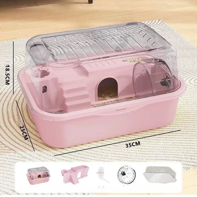 Large Hamster Habitat — Chewproof Cage with Acrylic Sheets