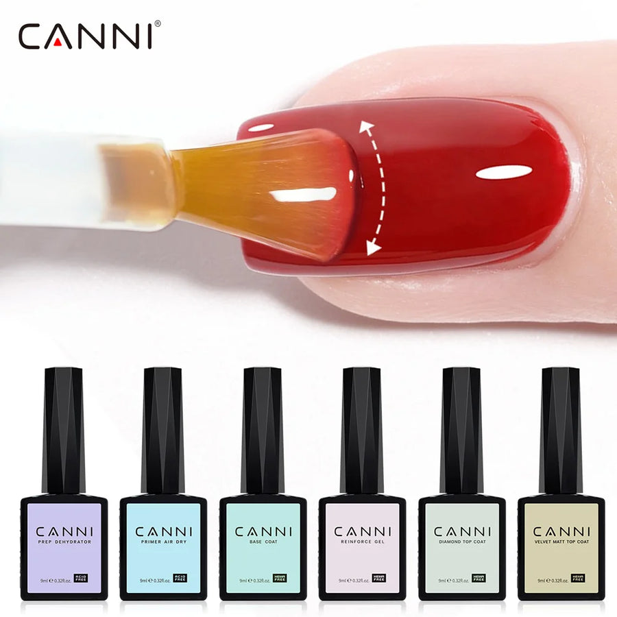 CANNI Hema Free Nail Gel Series — Professional Base, Top Coat & Primer