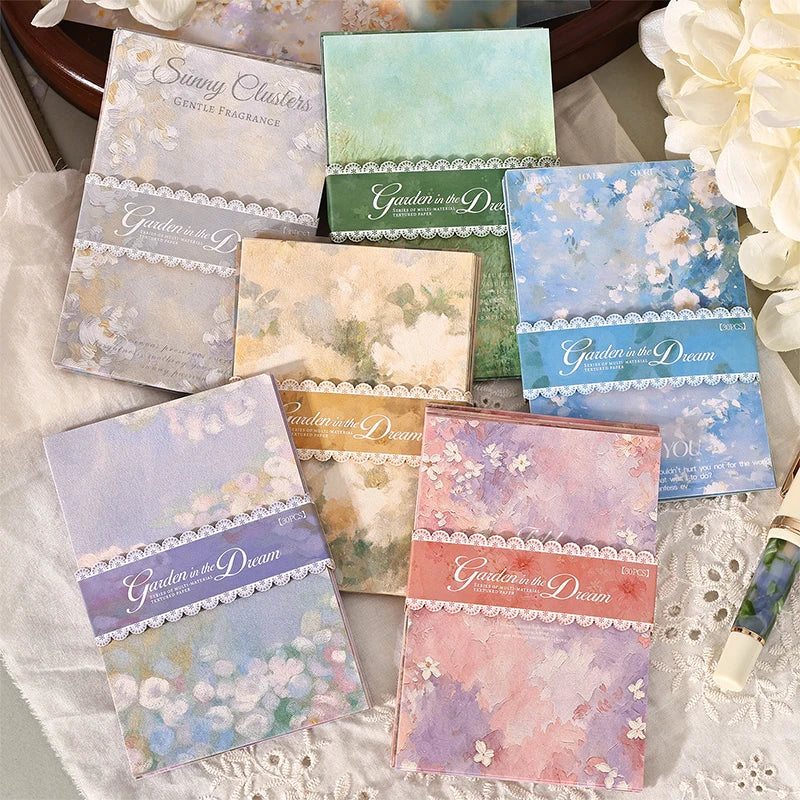 Vintage Garden Dream Writing Paper — 30pcs Retro Scrapbooking Material