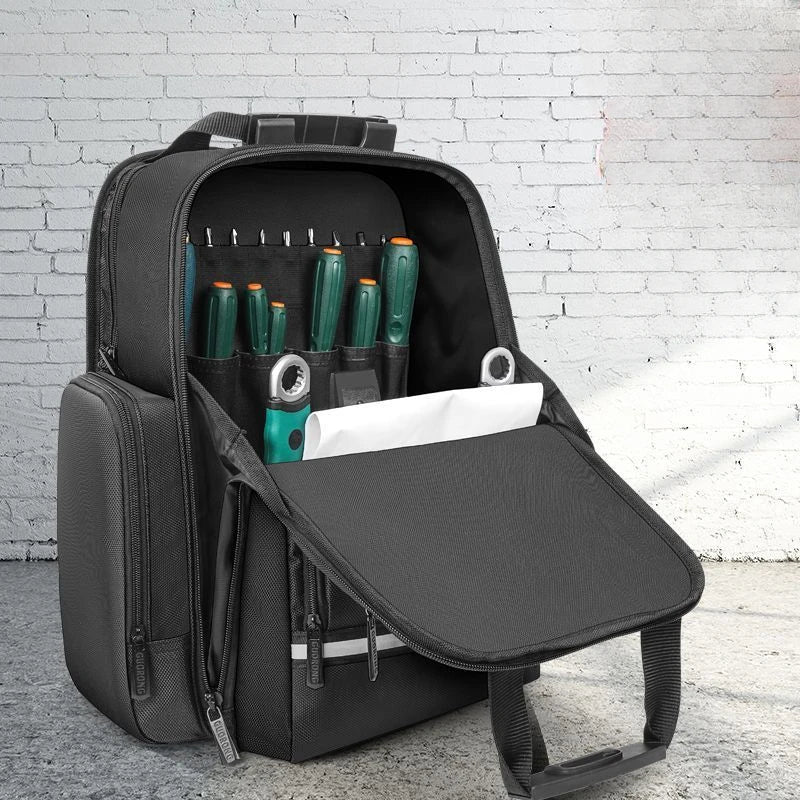 OLOEY Professional Tool Backpack — Heavy Duty Organizer for Electricians & Carpentry