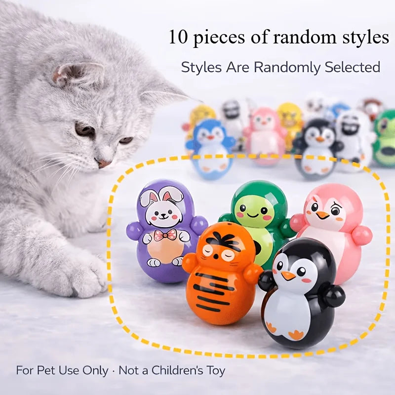 Self-Rolling Cat Toy Set — Interactive Indoor Puzzle Toys for Pets