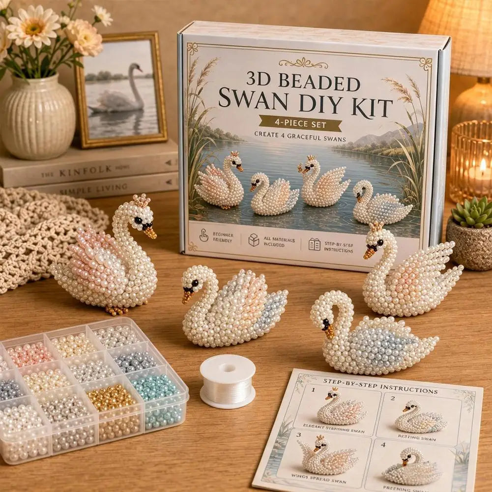 3D Beaded Animal Craft Kit — DIY Handmade Miniature Decor Set