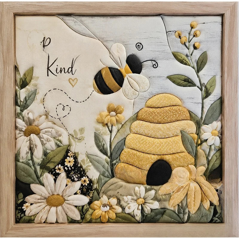 DIY No-Sew Fabric Art Kit — Patchwork Handcraft Set for Home Decor