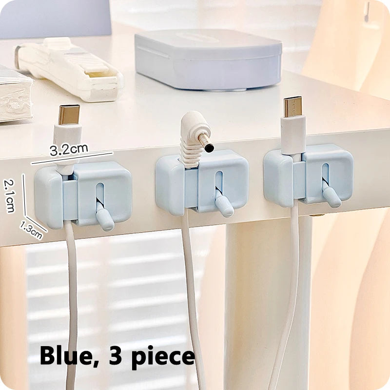 Edge-Mounted Cable Management Clip — No-Drill Cord Organizer for Desks