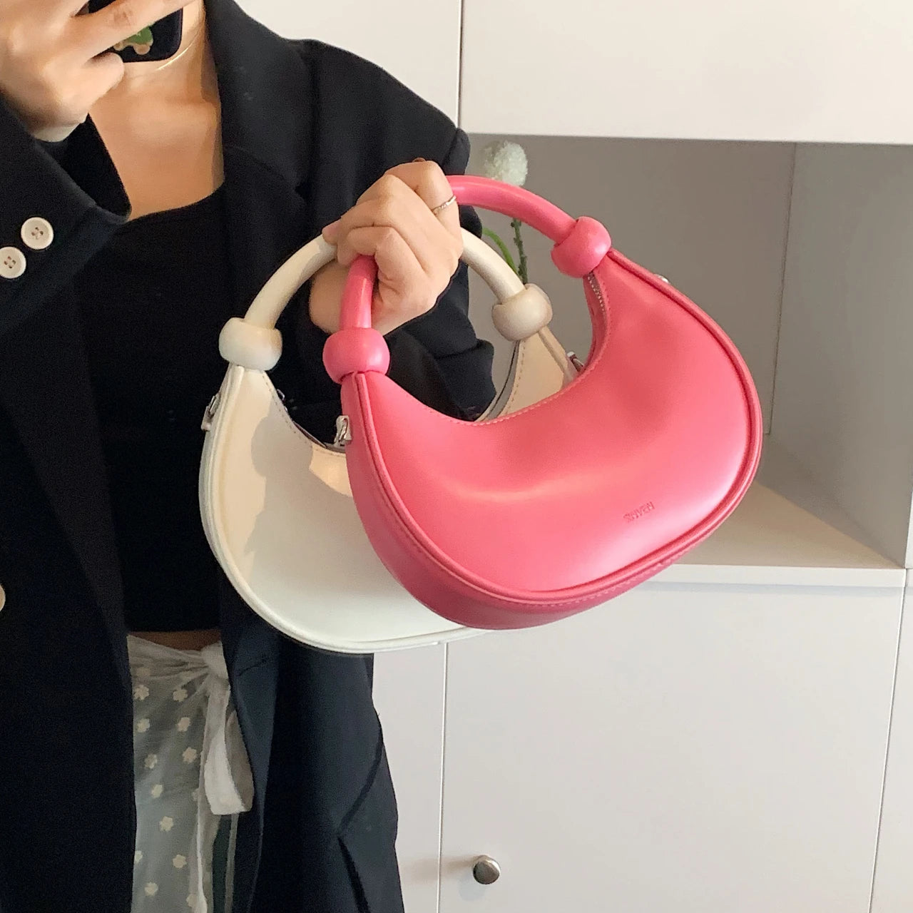 Half Moon Hobo Bag — Soft Leather Shoulder Bag & Crossbody Purse