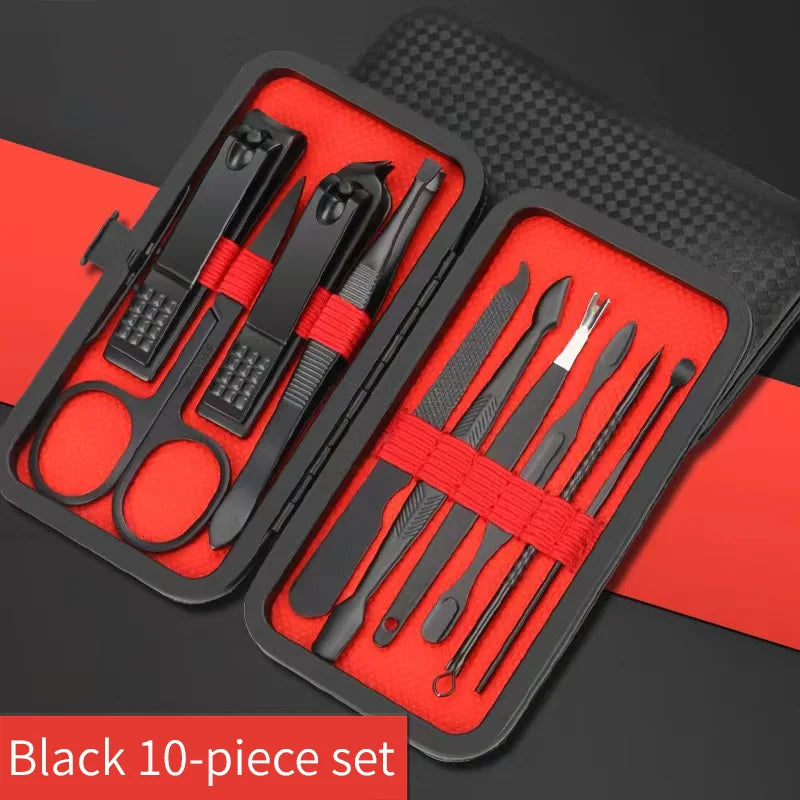 Professional Manicure and Pedicure Set — Stainless Steel Nail Care Kit
