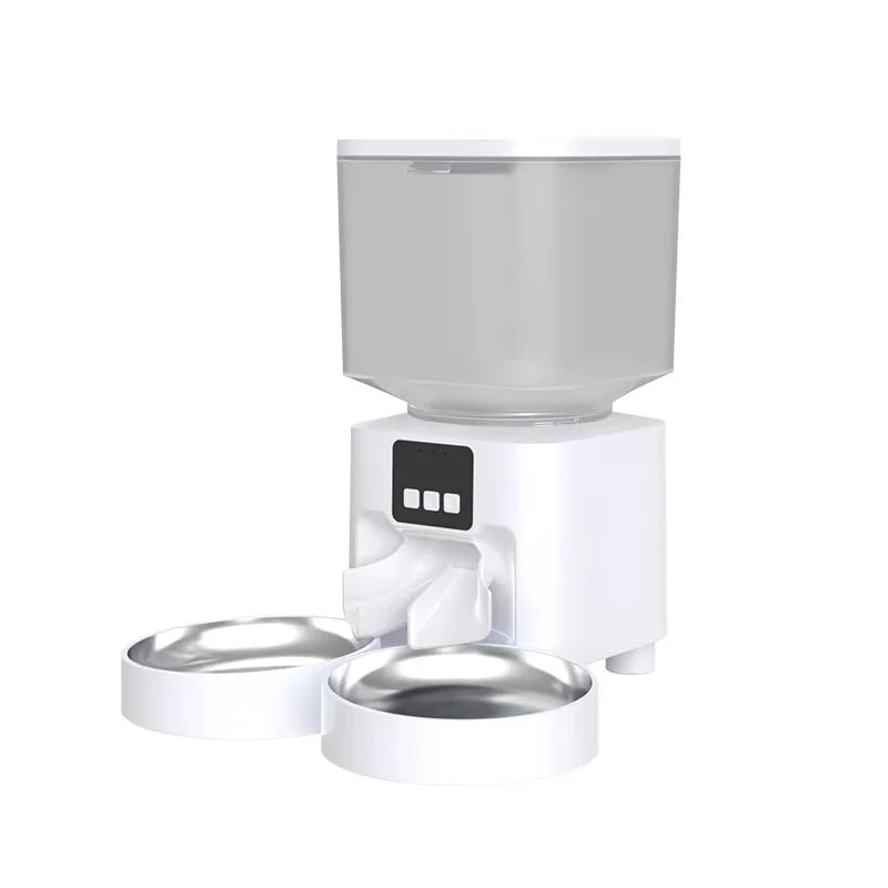 Automatic Dual-Bowl Pet Feeder — Programmable Portion Control Dispenser
