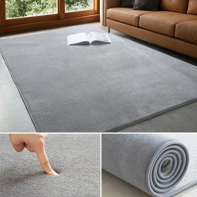 VIKAMA Modern Coral Velvet Carpet — Soft Non-Slip Area Rug for Home Decor