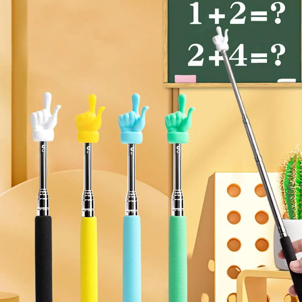 Retractable Telescopic Teacher Pointer — Non-Slip Steel Classroom Stick