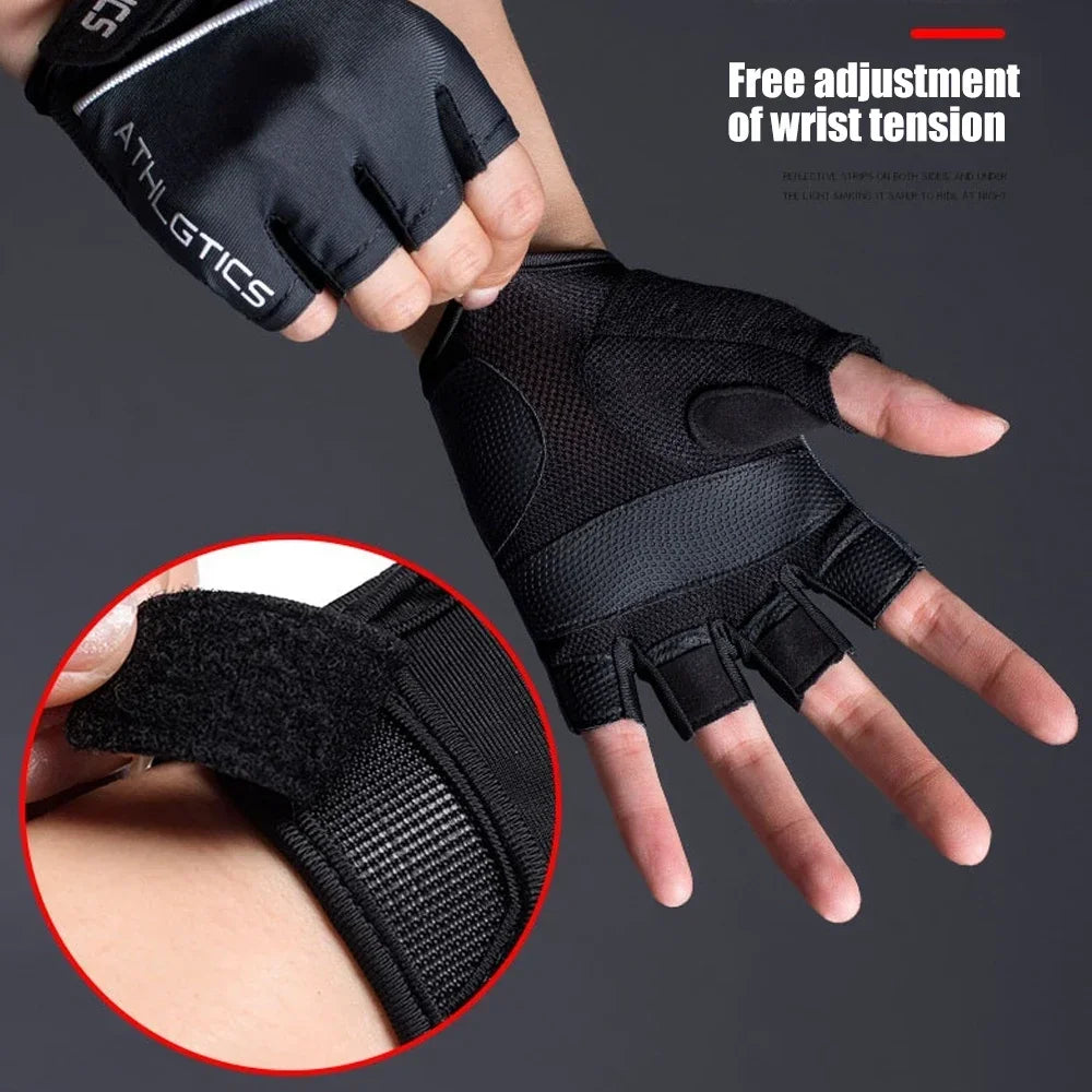 Breathable Fingerless Workout Gloves — Anti-Slip Grip for Gym & Cycling