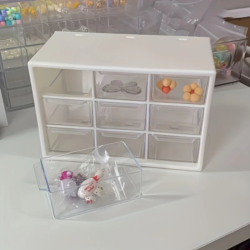 Transparent Multi-Drawer Storage Box — Stackable Organizer for Small Parts