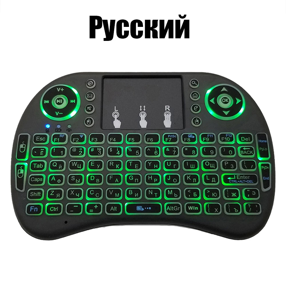 MRSVI Wireless Air Mouse and Keyboard — Backlit Mini Multimedia Controller