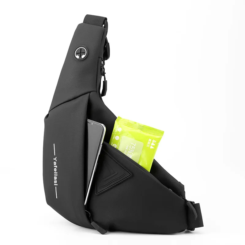 Nylon Sling Chest Bag — Compact Crossbody Messenger for Men