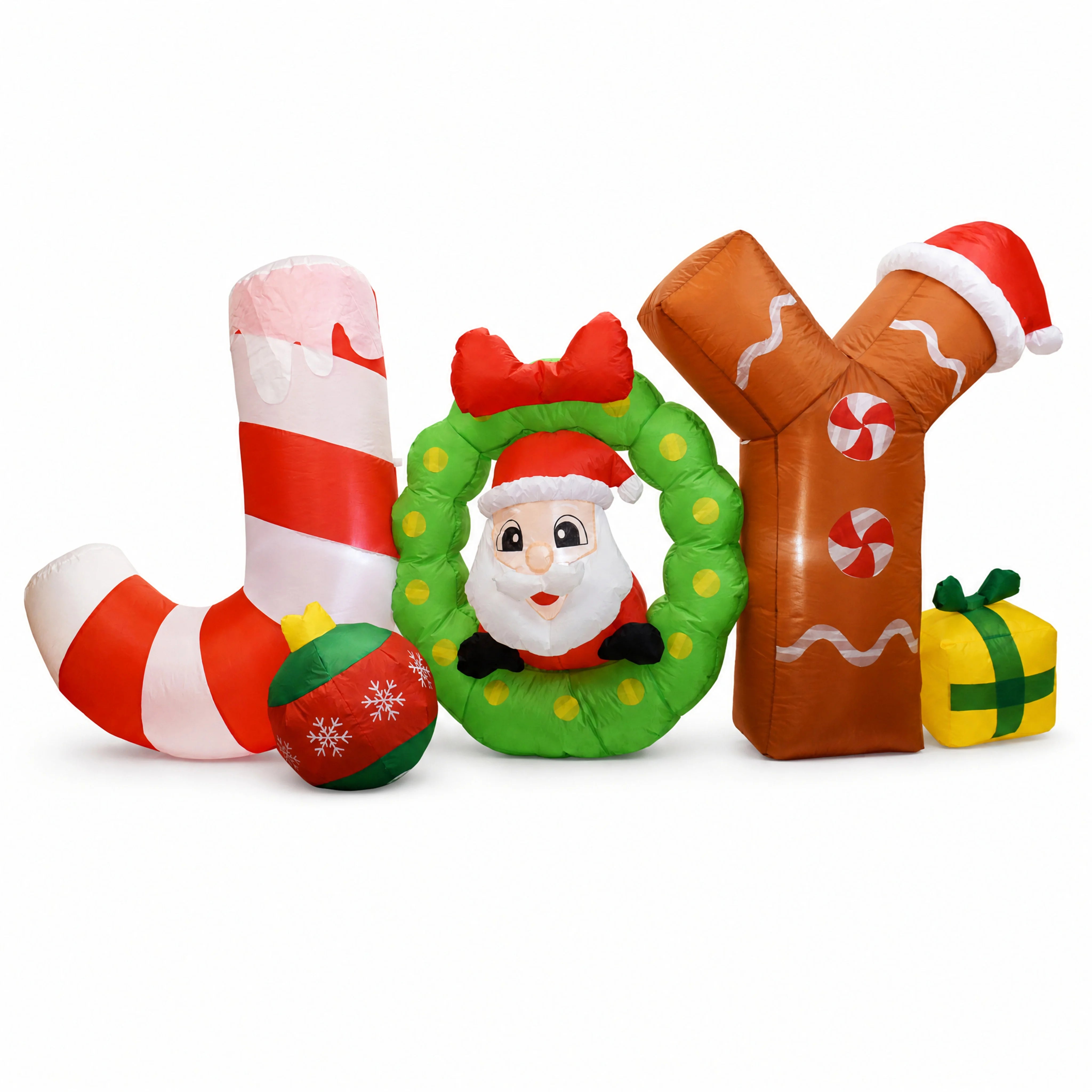 6ft Giant Inflatable JOY Sign — Lighted Outdoor Christmas Decoration