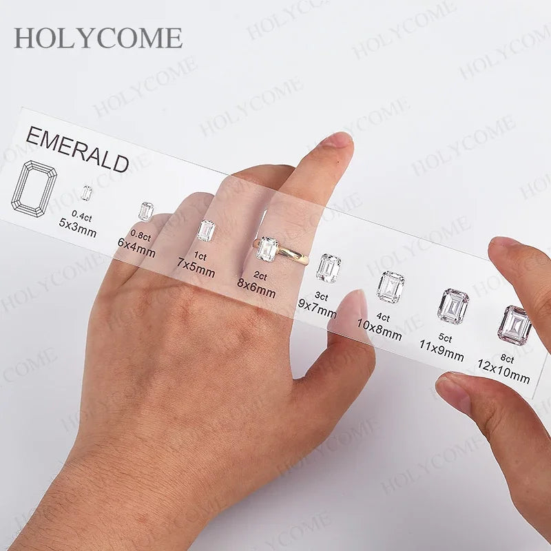 PTX Cubic Zirconia Comparison Chart — Jewelry Size & Shape Reference Kit
